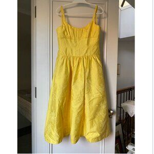 Yellow Floral Sleeveless Dress